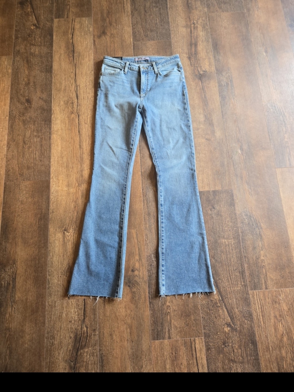 Joe's Jeans Light Blue High-Rise Flare with Raw Hem